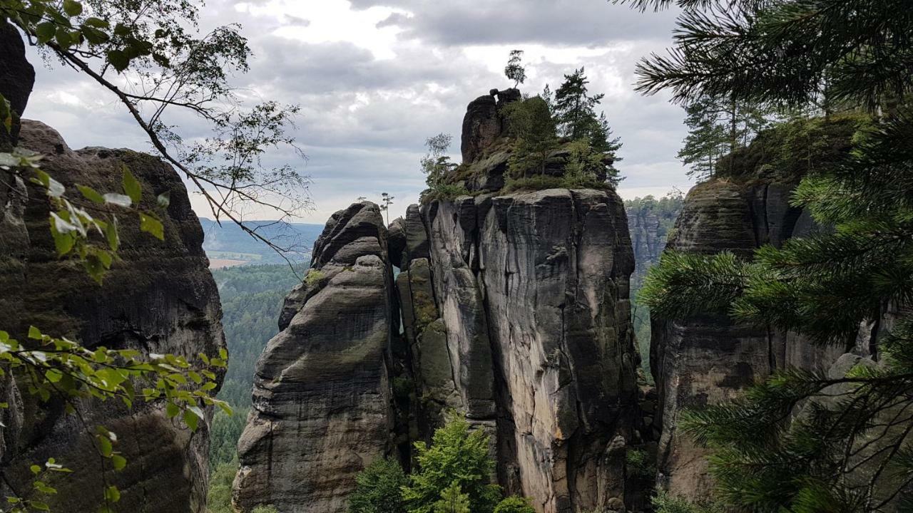 Ferienhaus Winterbergblick, Saechsische Schweiz Hinterhermsdorf Exterior foto